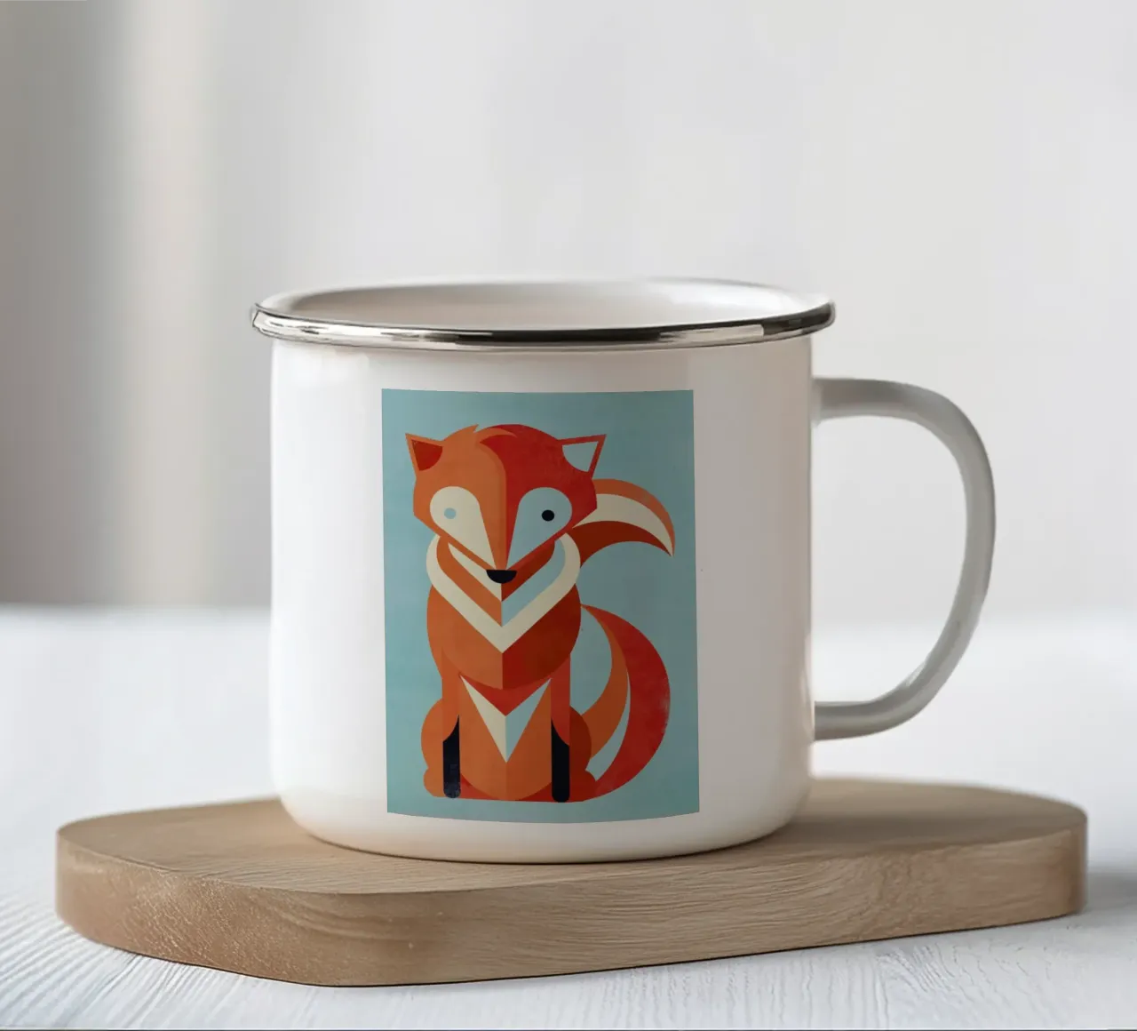 Fox tazza in smalto da Jay Fleck