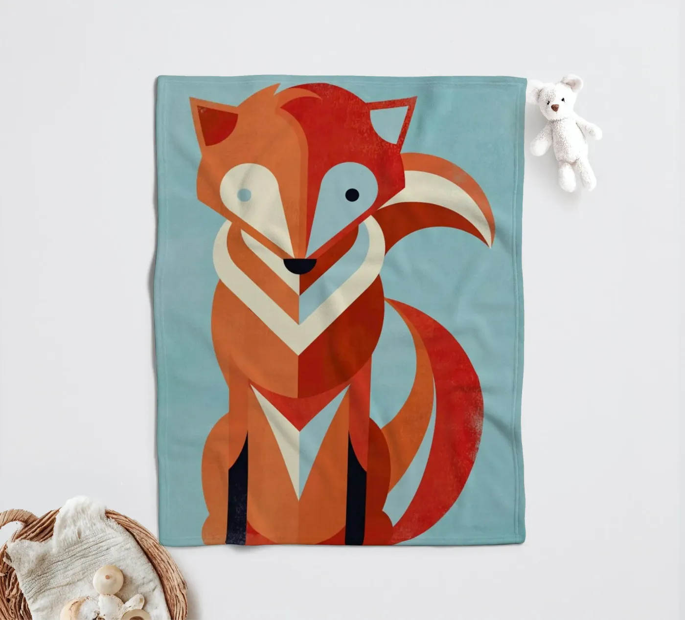 Fox fleece blanket by Jay Fleck