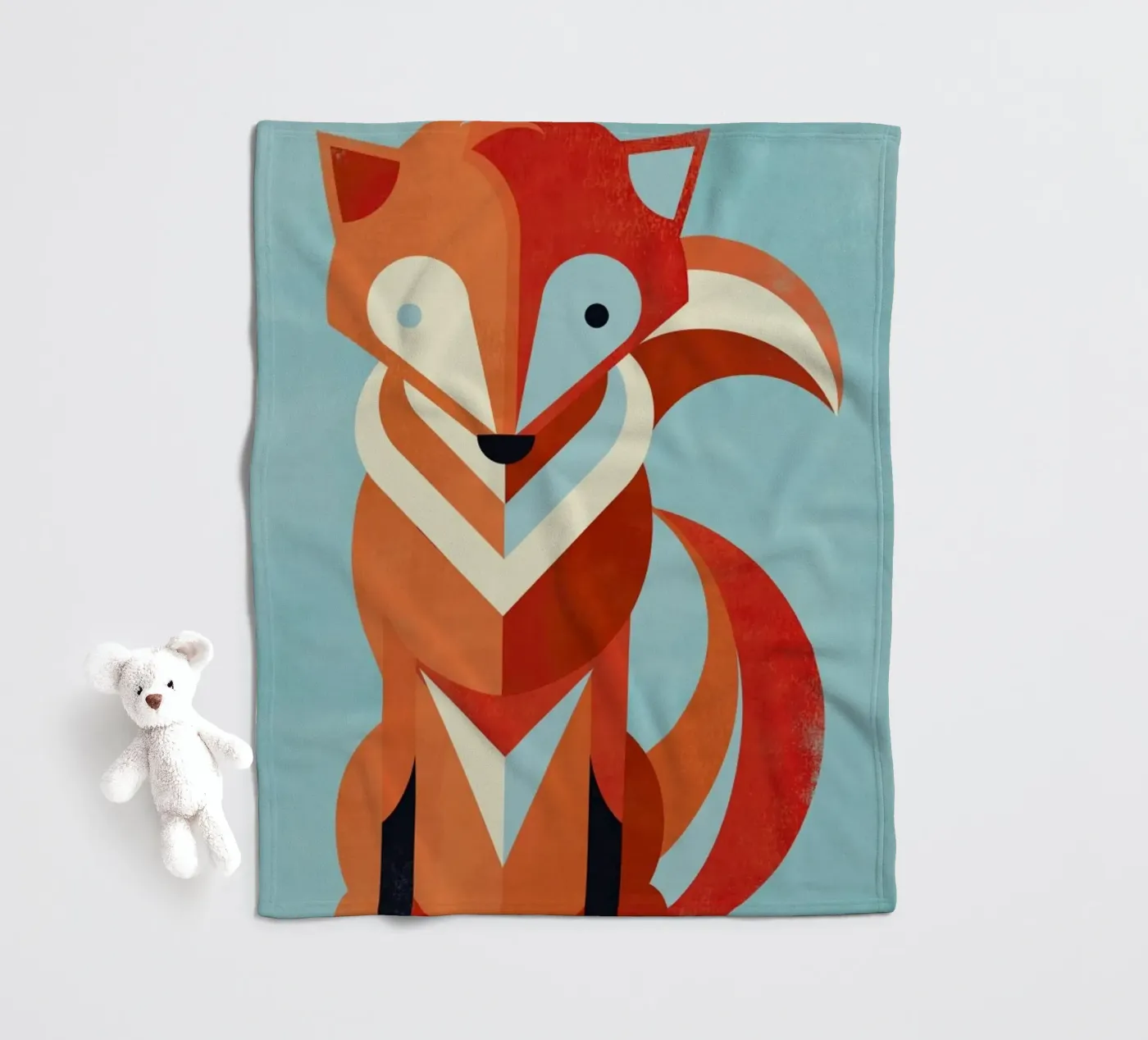 Fox fleece blanket by Jay Fleck