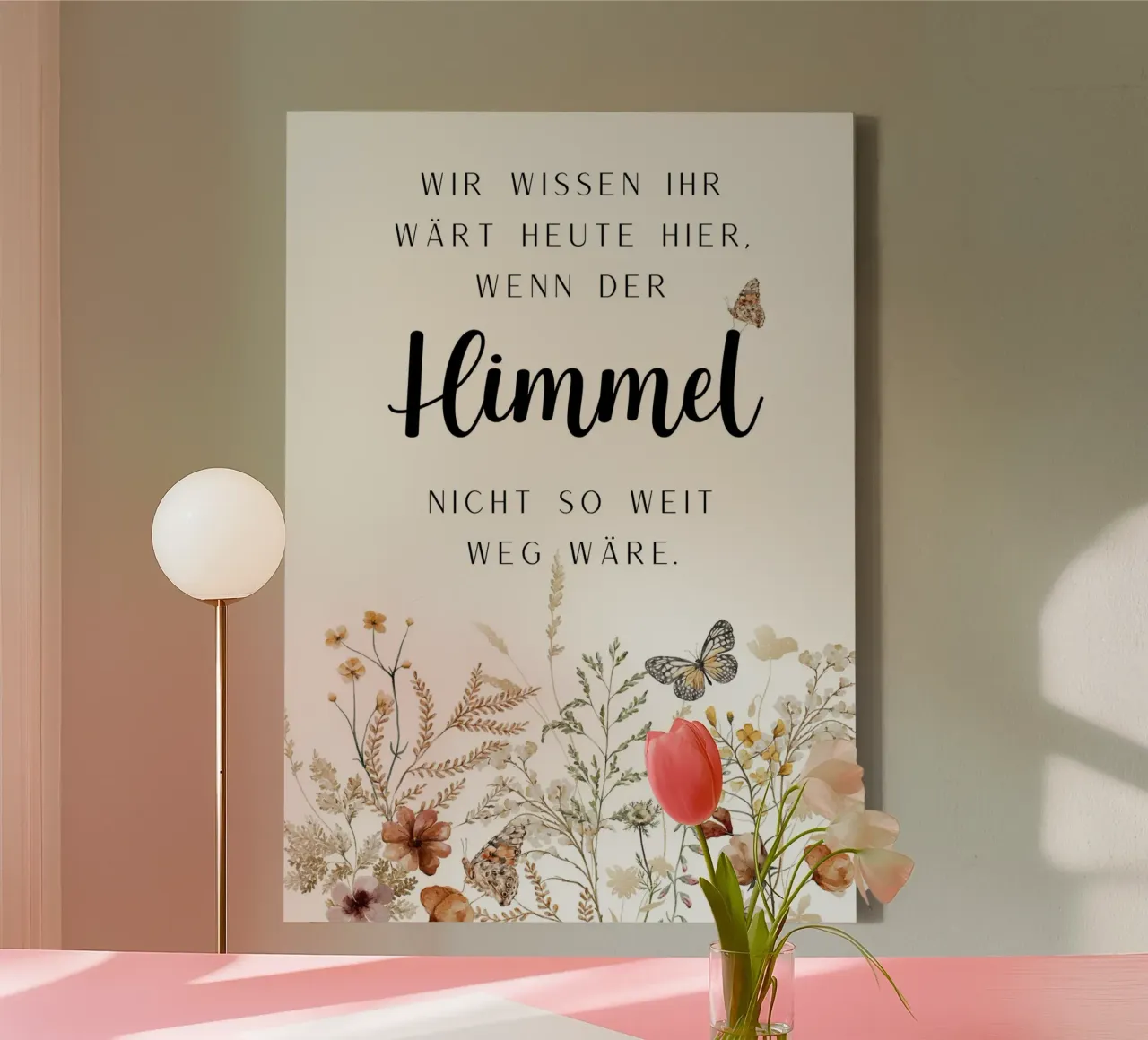 Hochzeit Gedenk-Schild - "Wir wissen ihr wärt hier, wenn der tela con Cornice a cassetta da Wunderbarwir