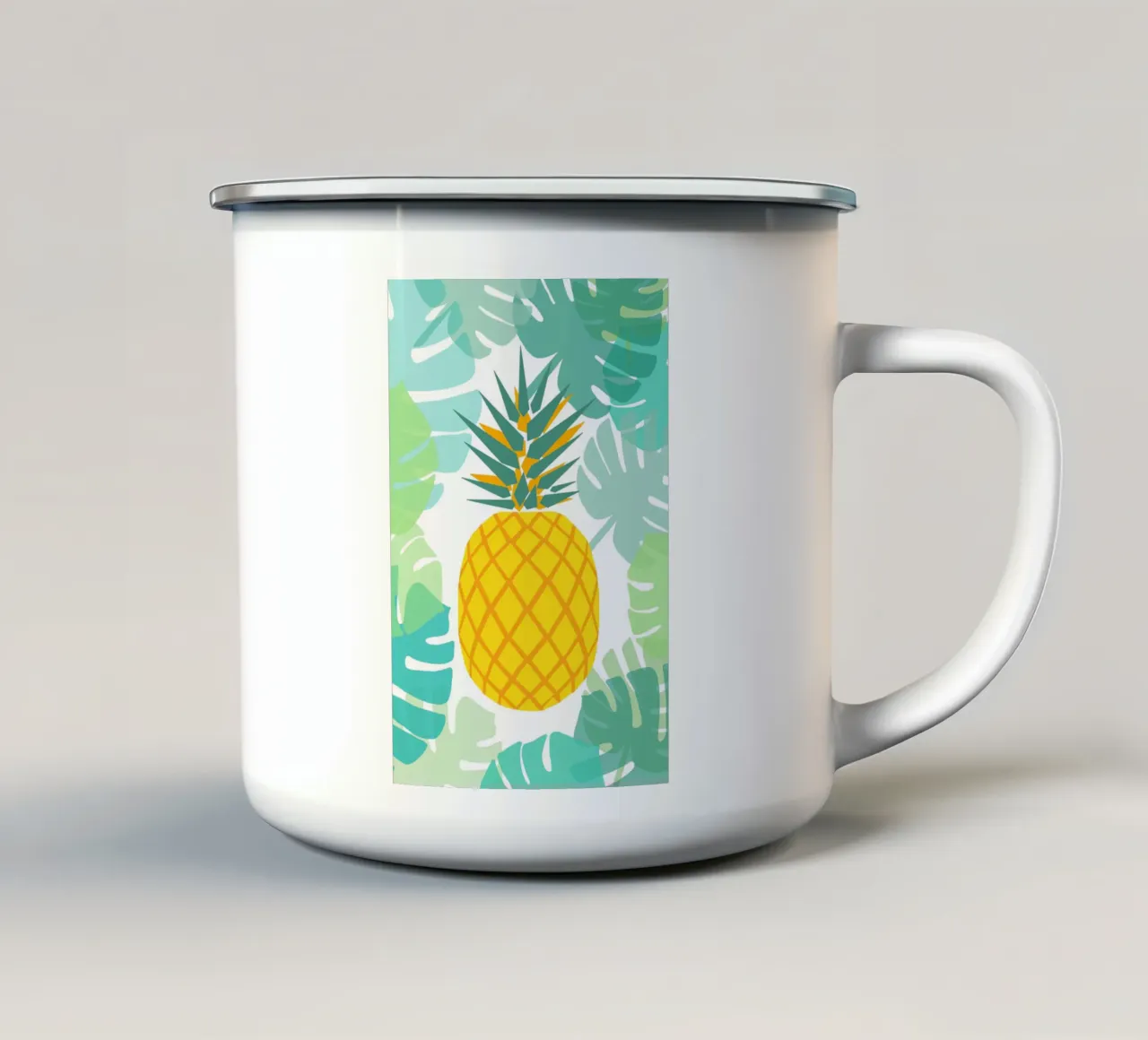 ananas jungle tazza in smalto da alexiableu