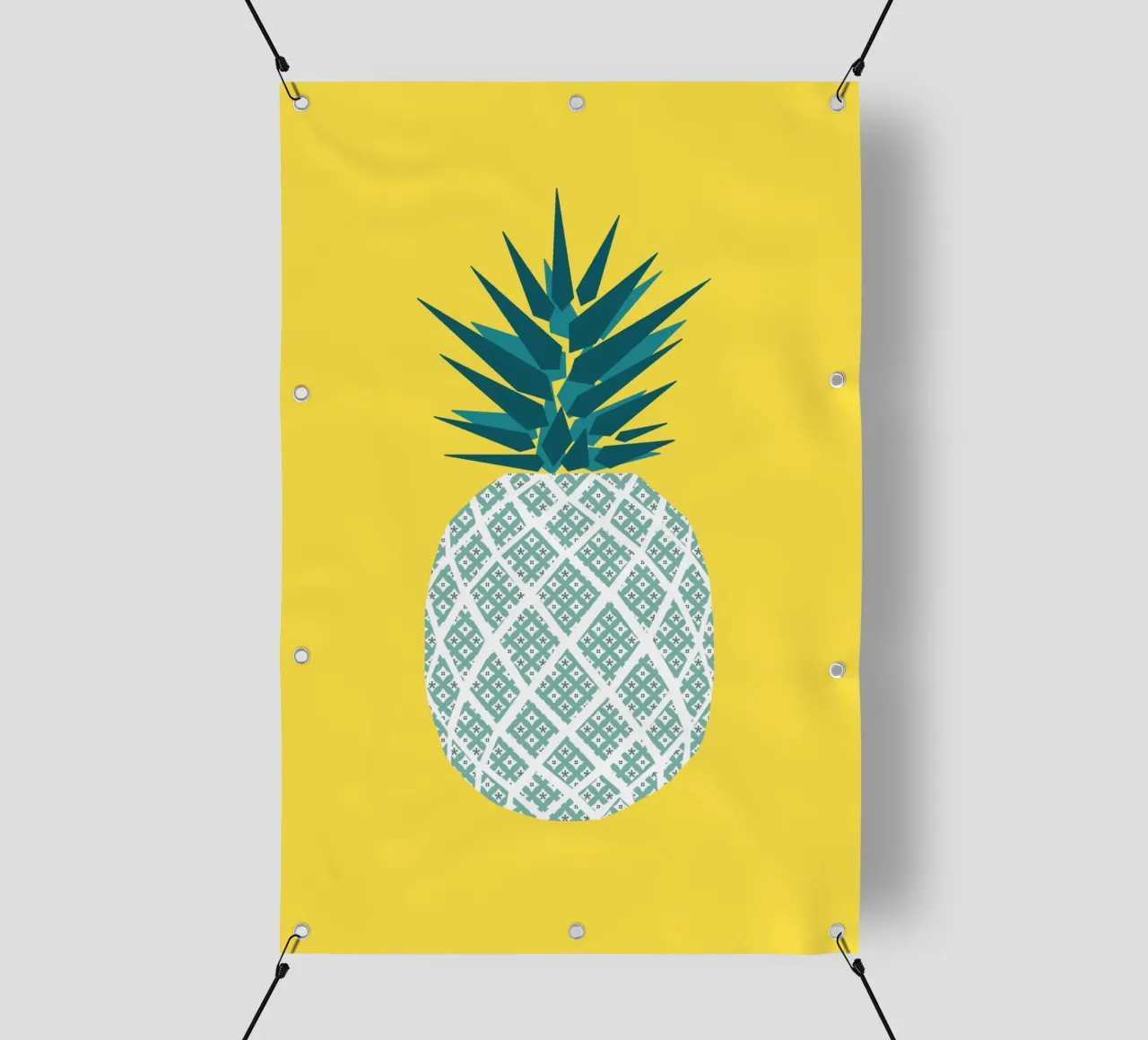 ananas jaune telo in pvc da alexiableu