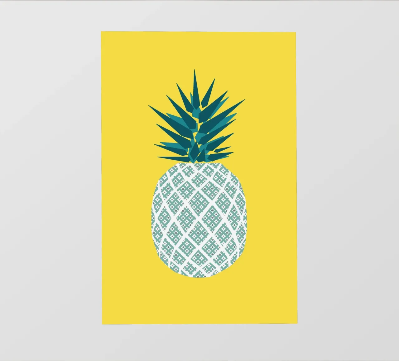ananas jaune telo in pvc da alexiableu