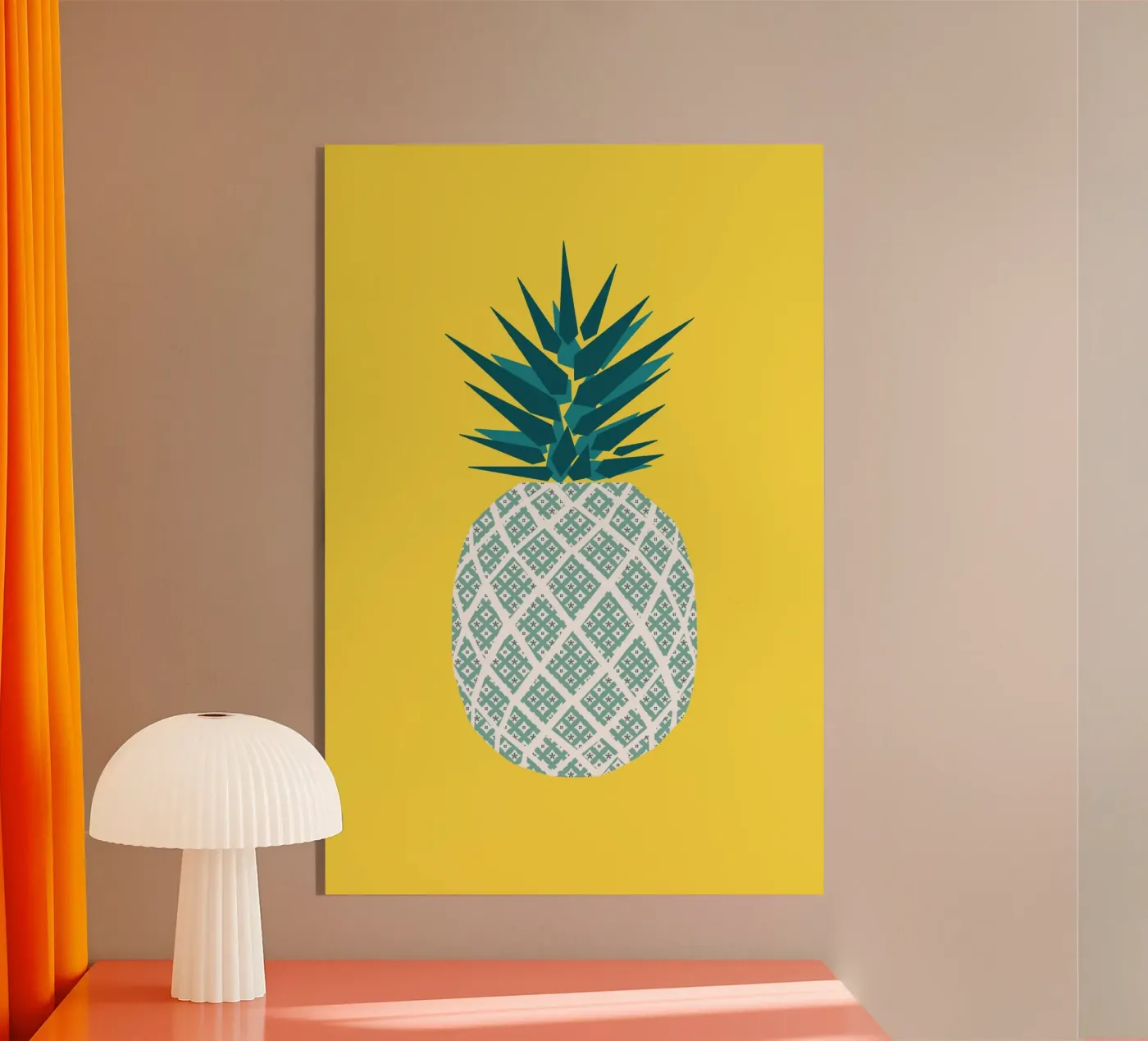 ananas jaune acryl van alexiableu
