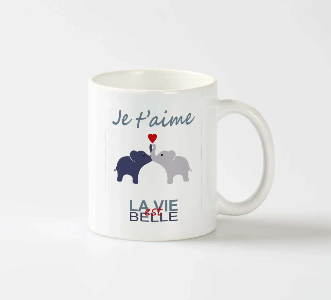 éléphant, je t'aime tazza in ceramica da alexiableu