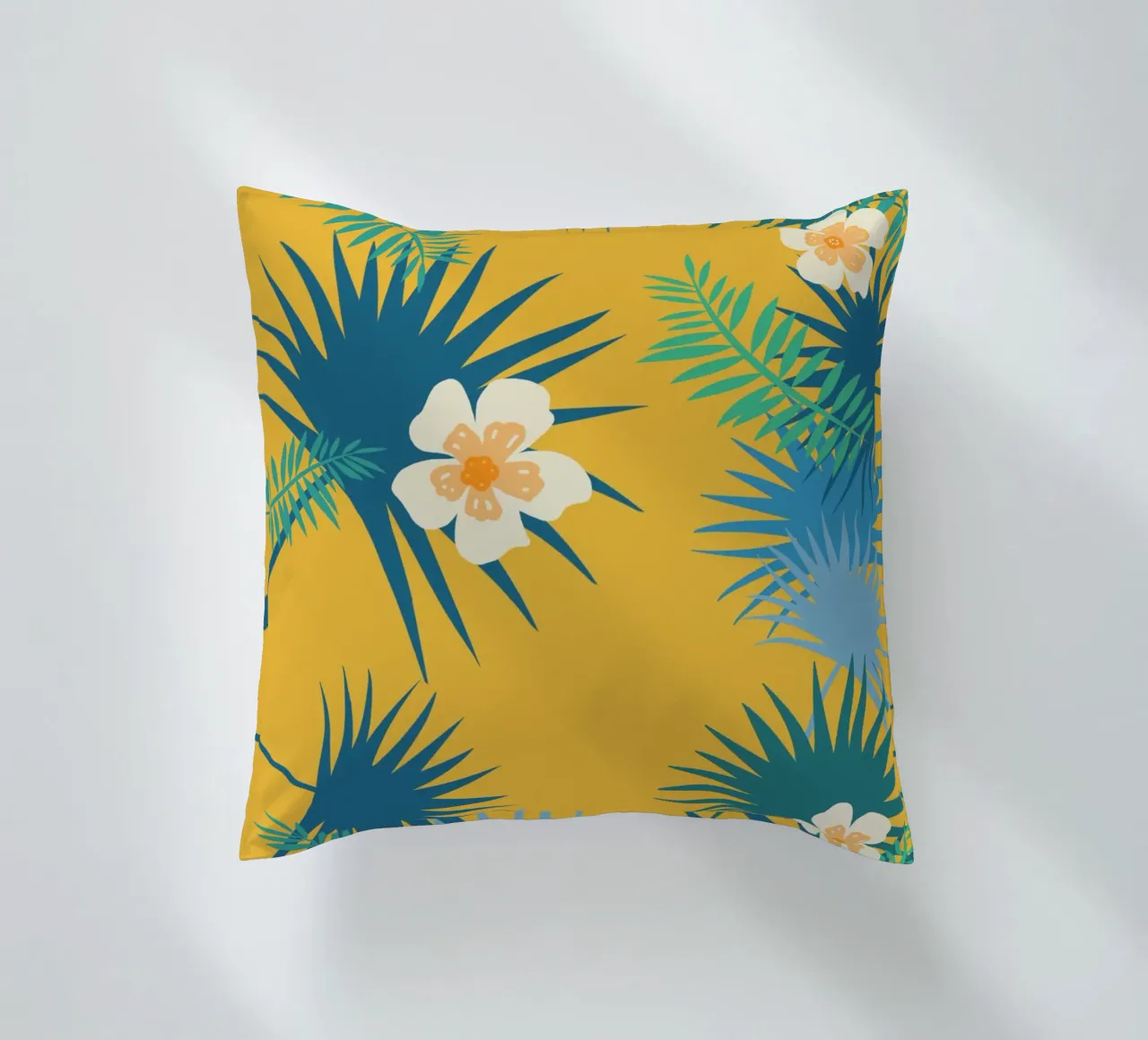 fleur jaune decorative cushion by alexiableu