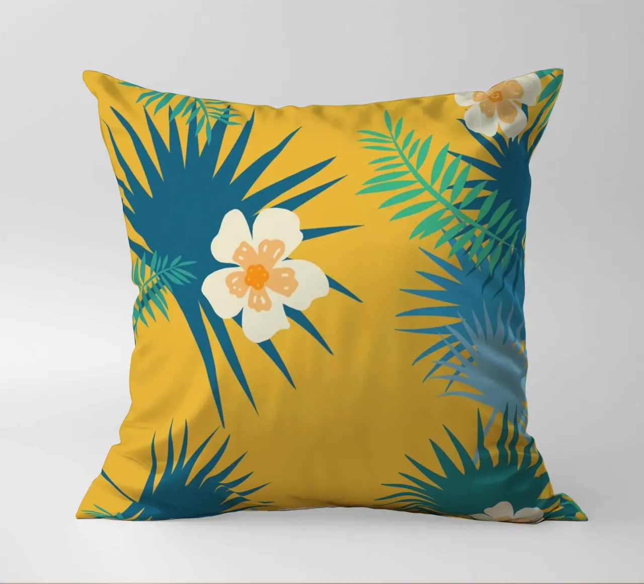 fleur jaune decorative cushion by alexiableu