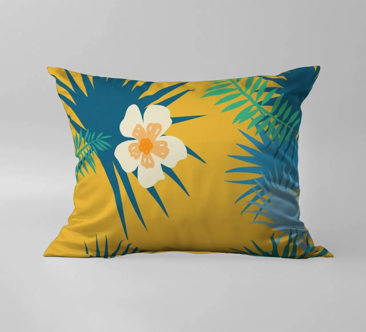 fleur jaune decorative cushion by alexiableu