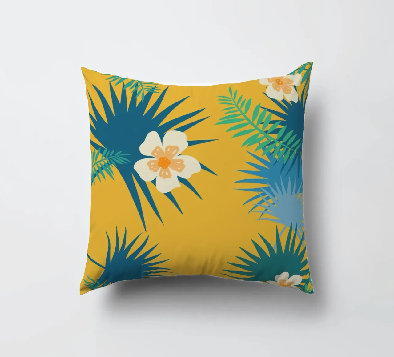 fleur jaune decorative cushion by alexiableu
