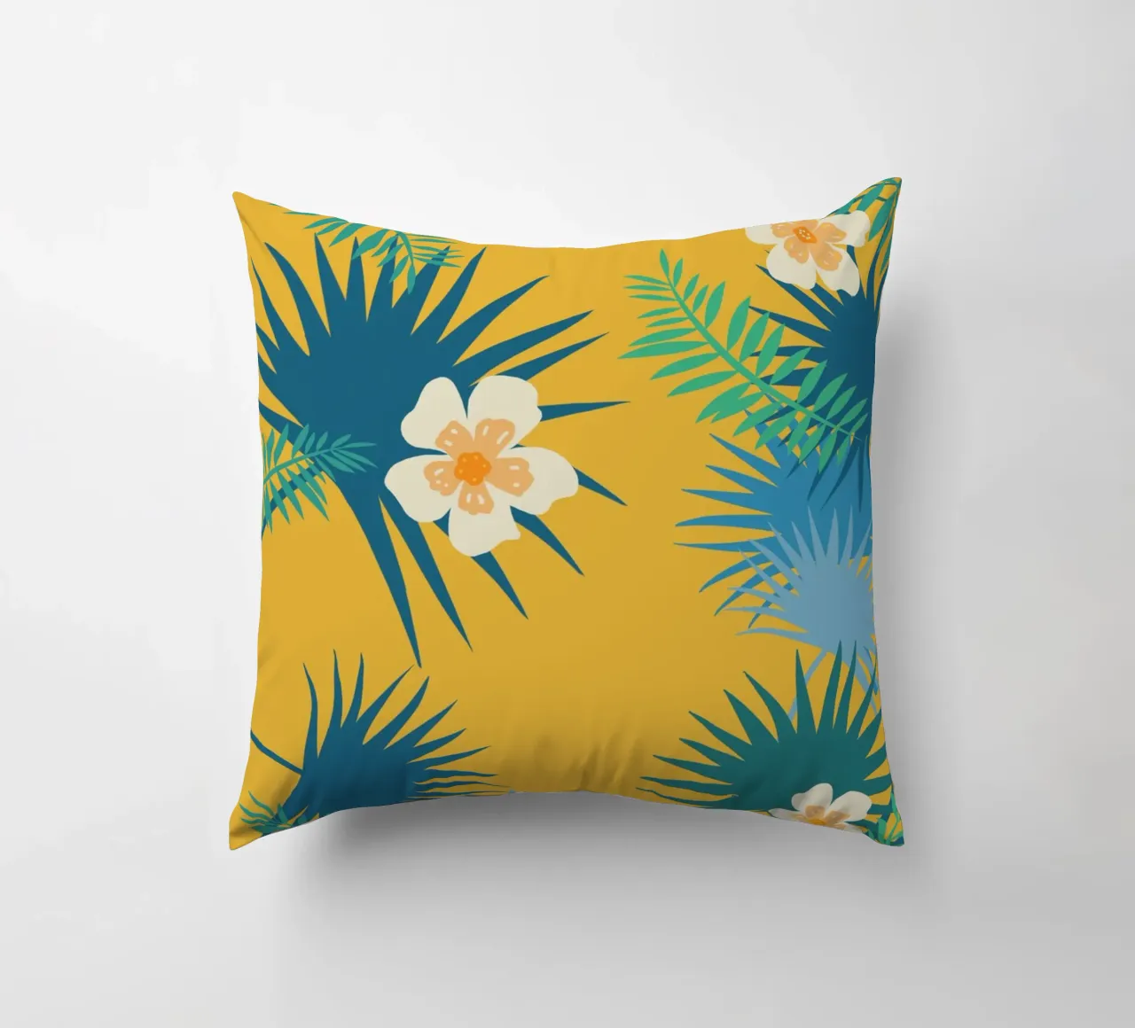fleur jaune decorative cushion by alexiableu