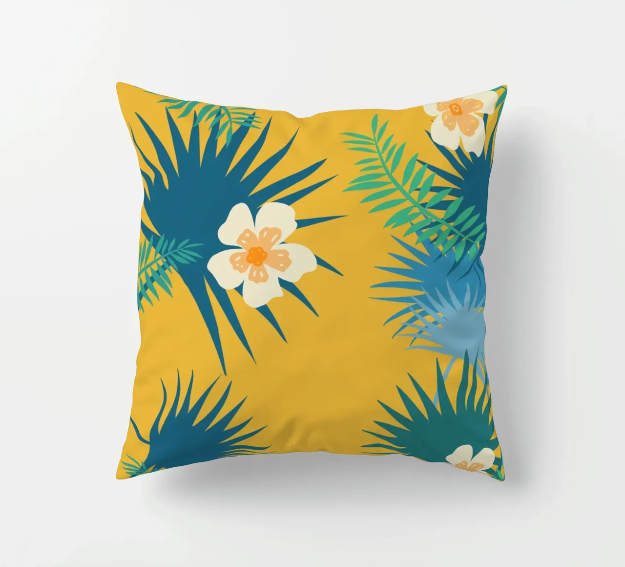 fleur jaune decorative cushion by alexiableu