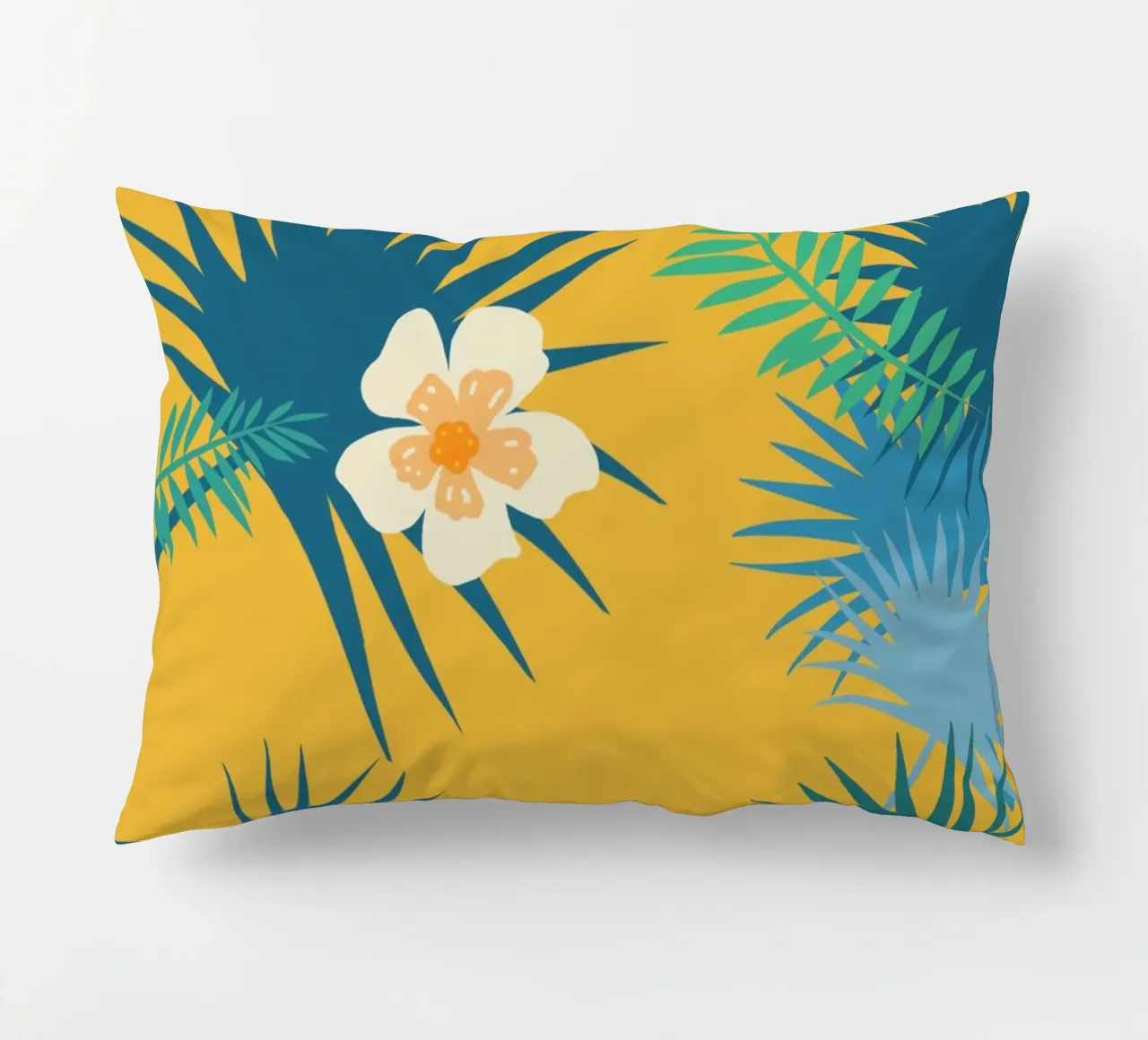 fleur jaune cuscino da alexiableu