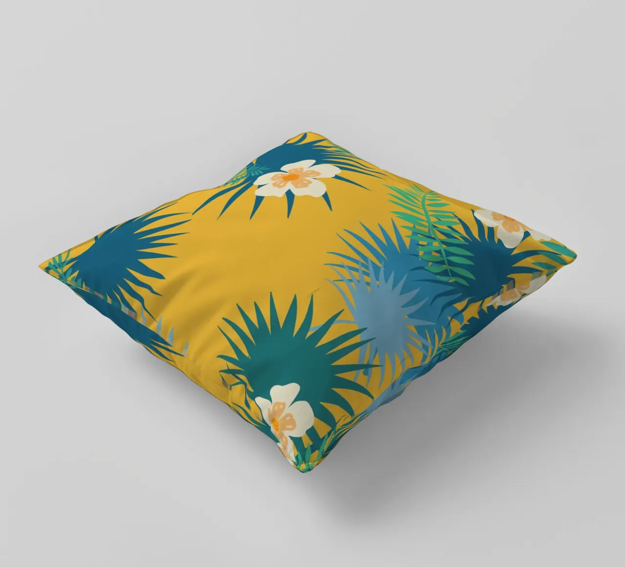 fleur jaune decorative cushion by alexiableu