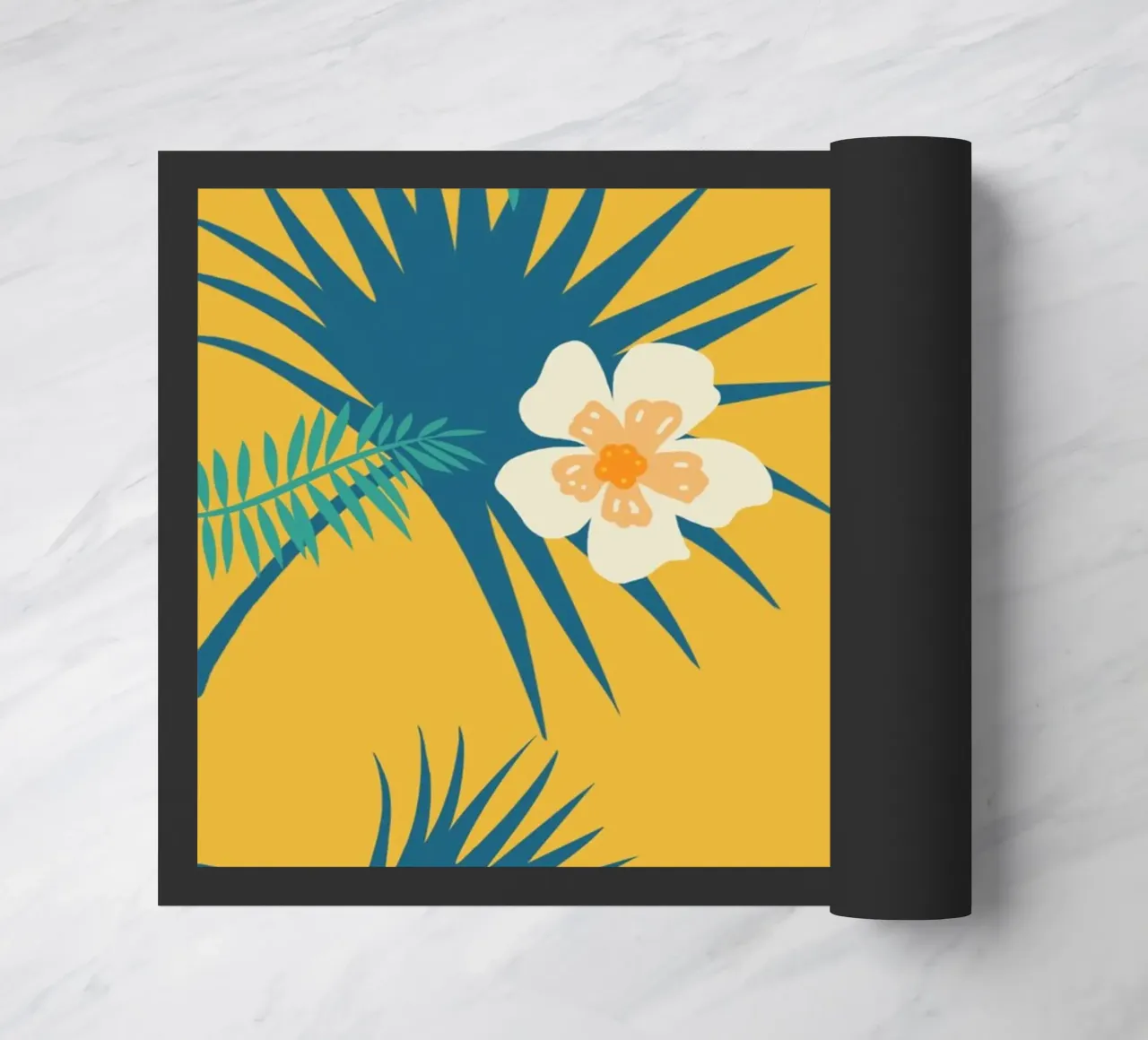 fleur jaune doormat by alexiableu