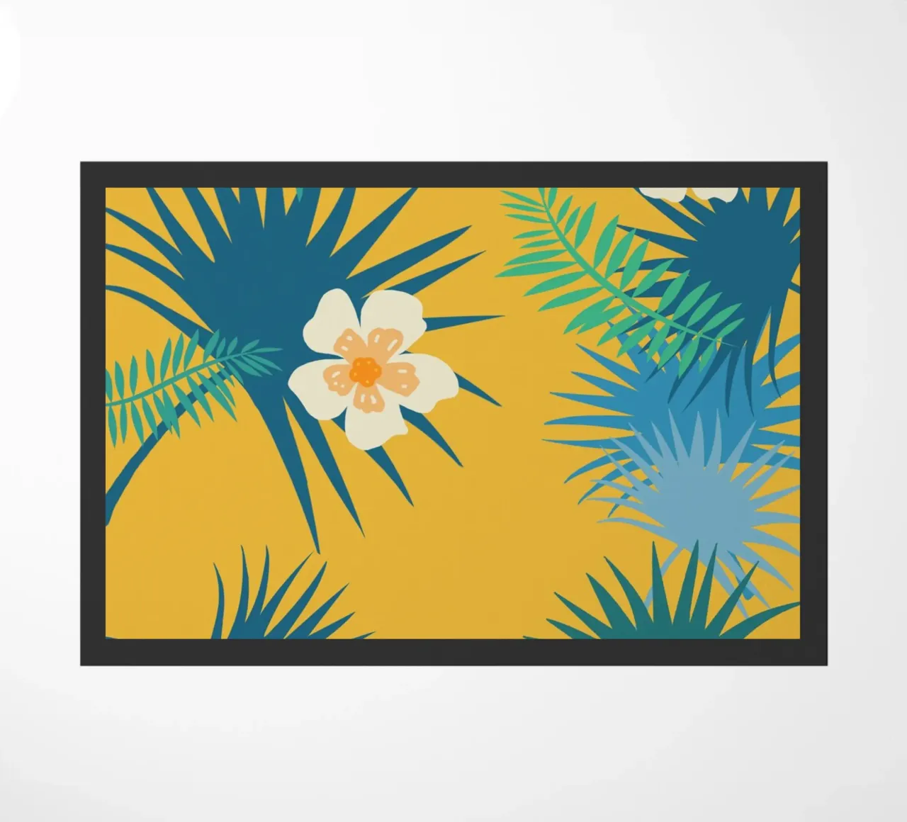 fleur jaune doormat by alexiableu
