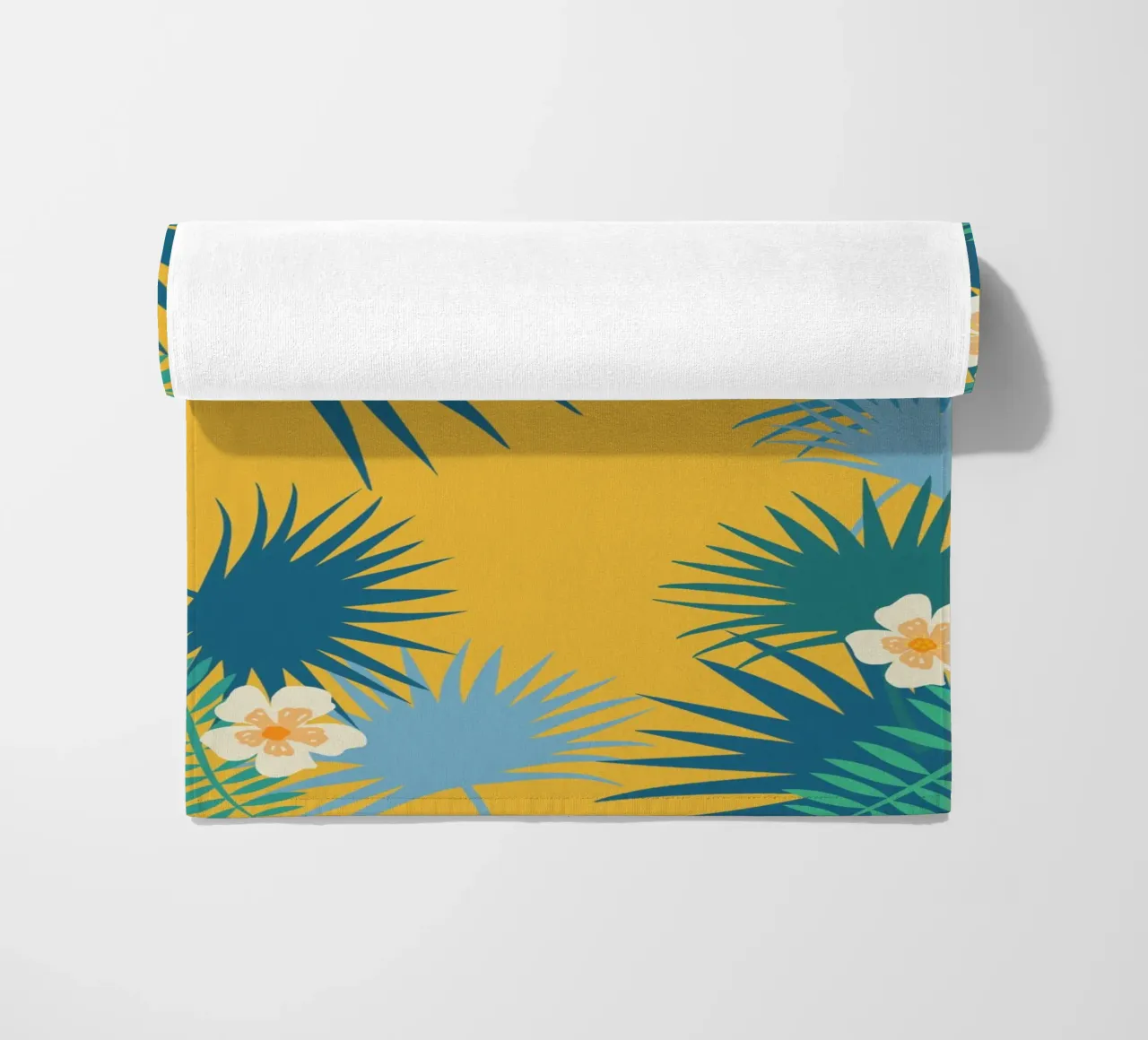 fleur jaune serviette de plage de alexiableu
