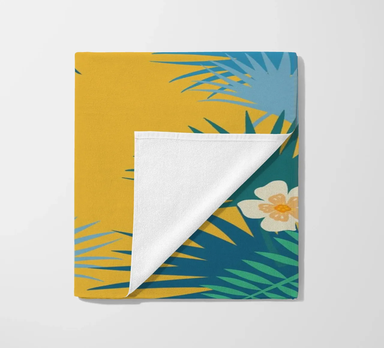 fleur jaune serviette de plage de alexiableu