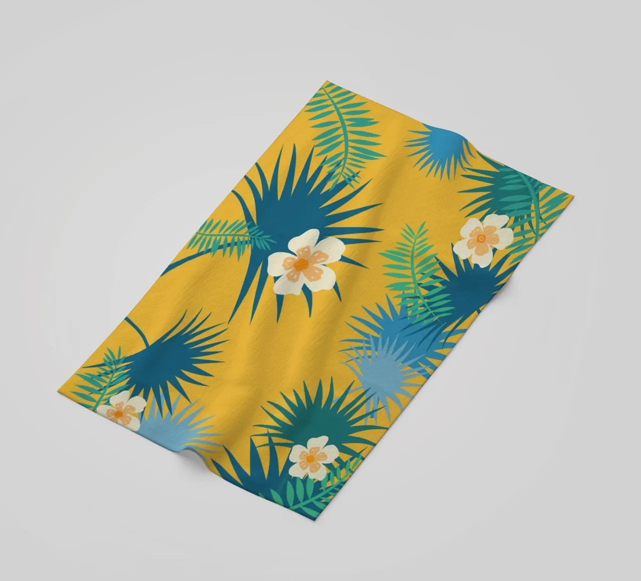 fleur jaune serviette de plage de alexiableu