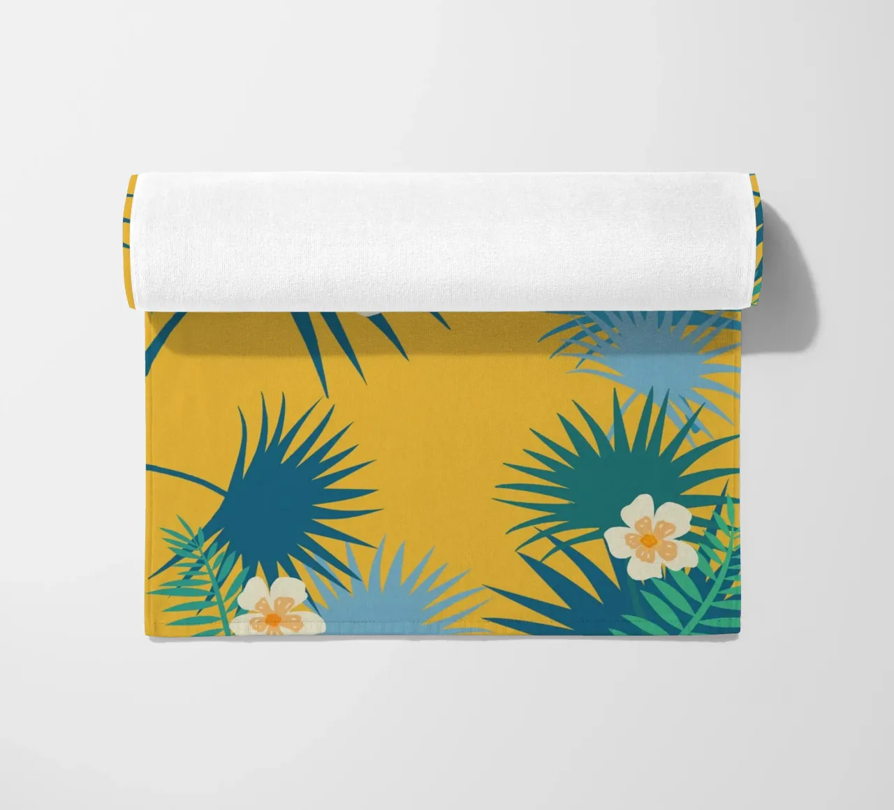 fleur jaune serviette de plage de alexiableu