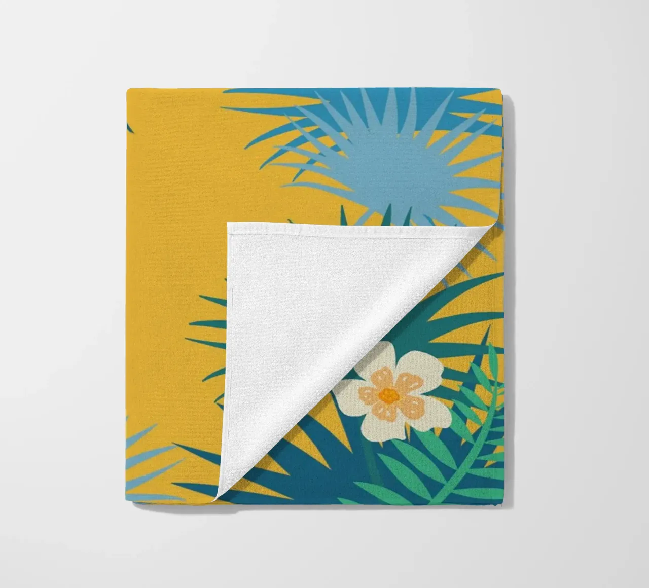 fleur jaune serviette de plage de alexiableu