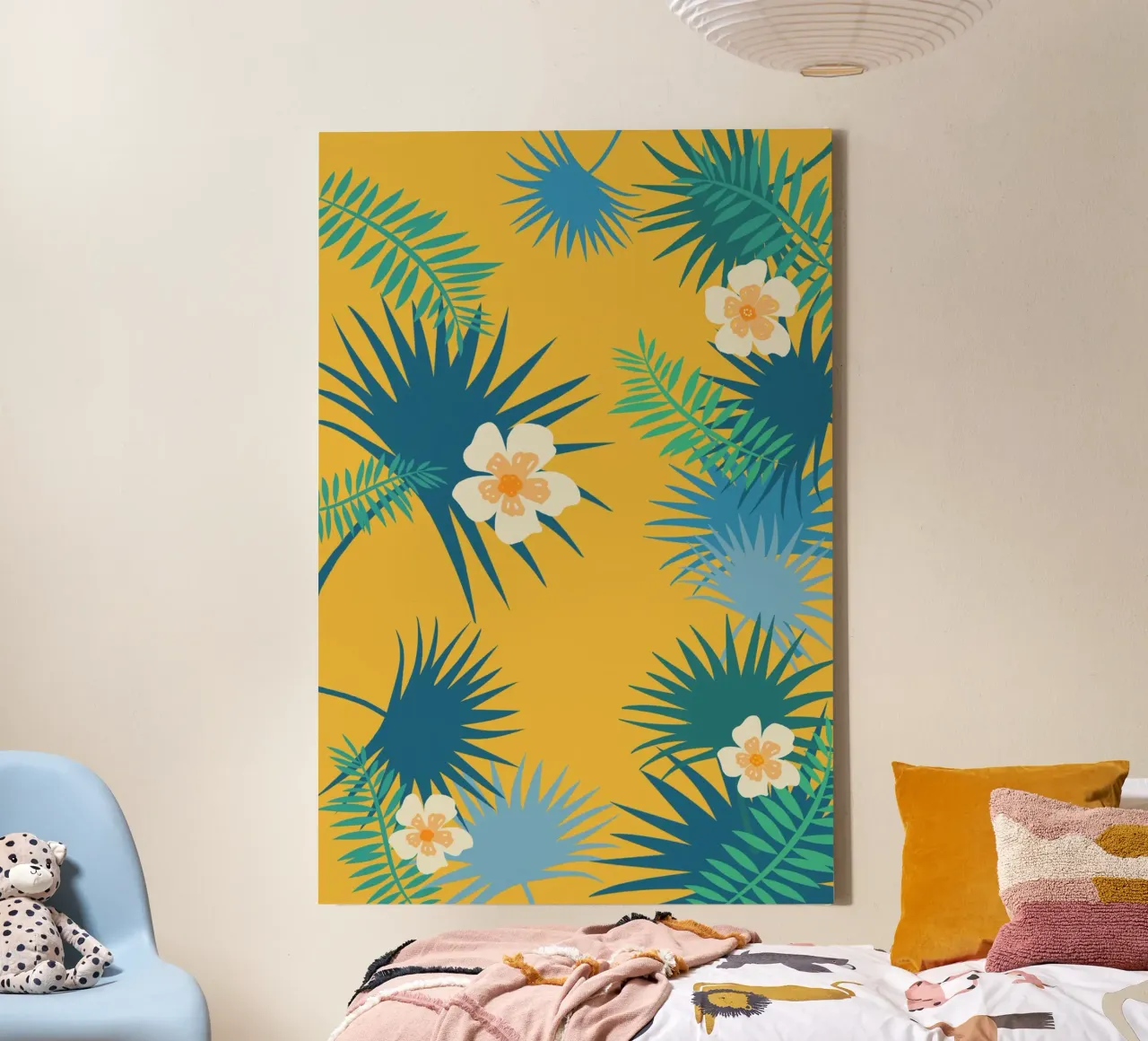 fleur jaune toile de alexiableu
