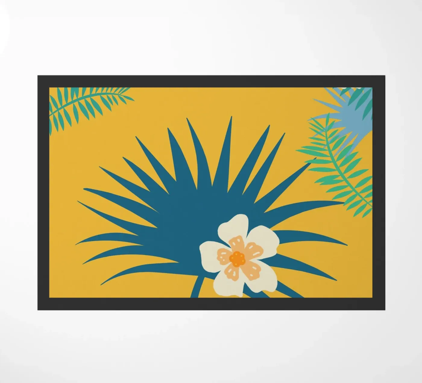 fleur jaune 2 doormat by alexiableu