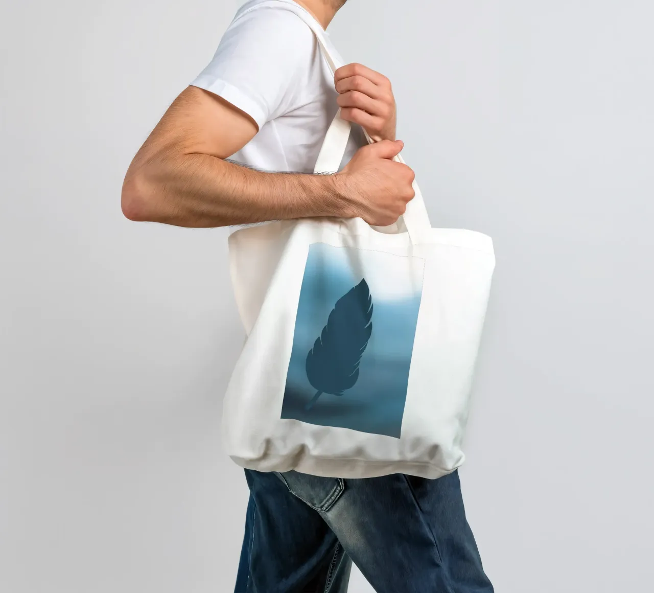 plume bleu tote bag de alexiableu