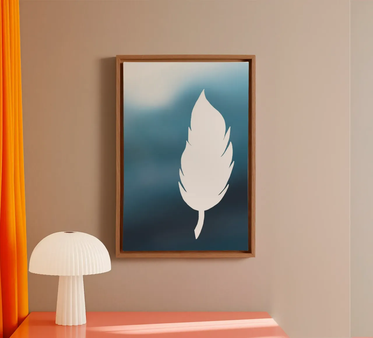 plume bleu 2 tela con Cornice a cassetta da alexiableu