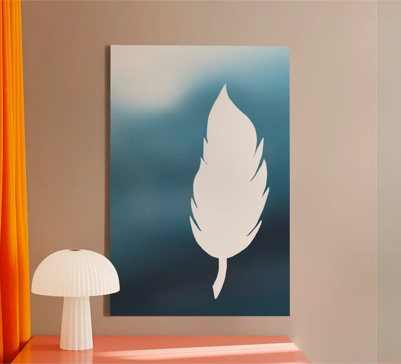plume bleu 2 tela con Cornice a cassetta da alexiableu