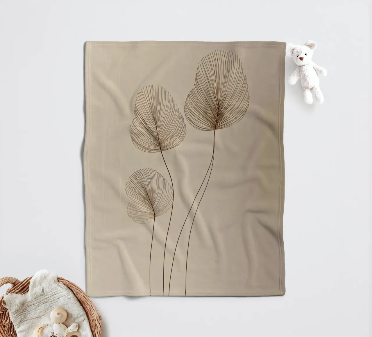 Fiori secchi coperta in pile da Imagine
