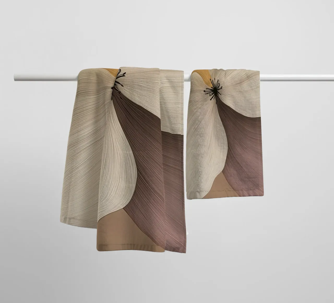 Primo piano di un fiore asciugamano da bagno da Imagine