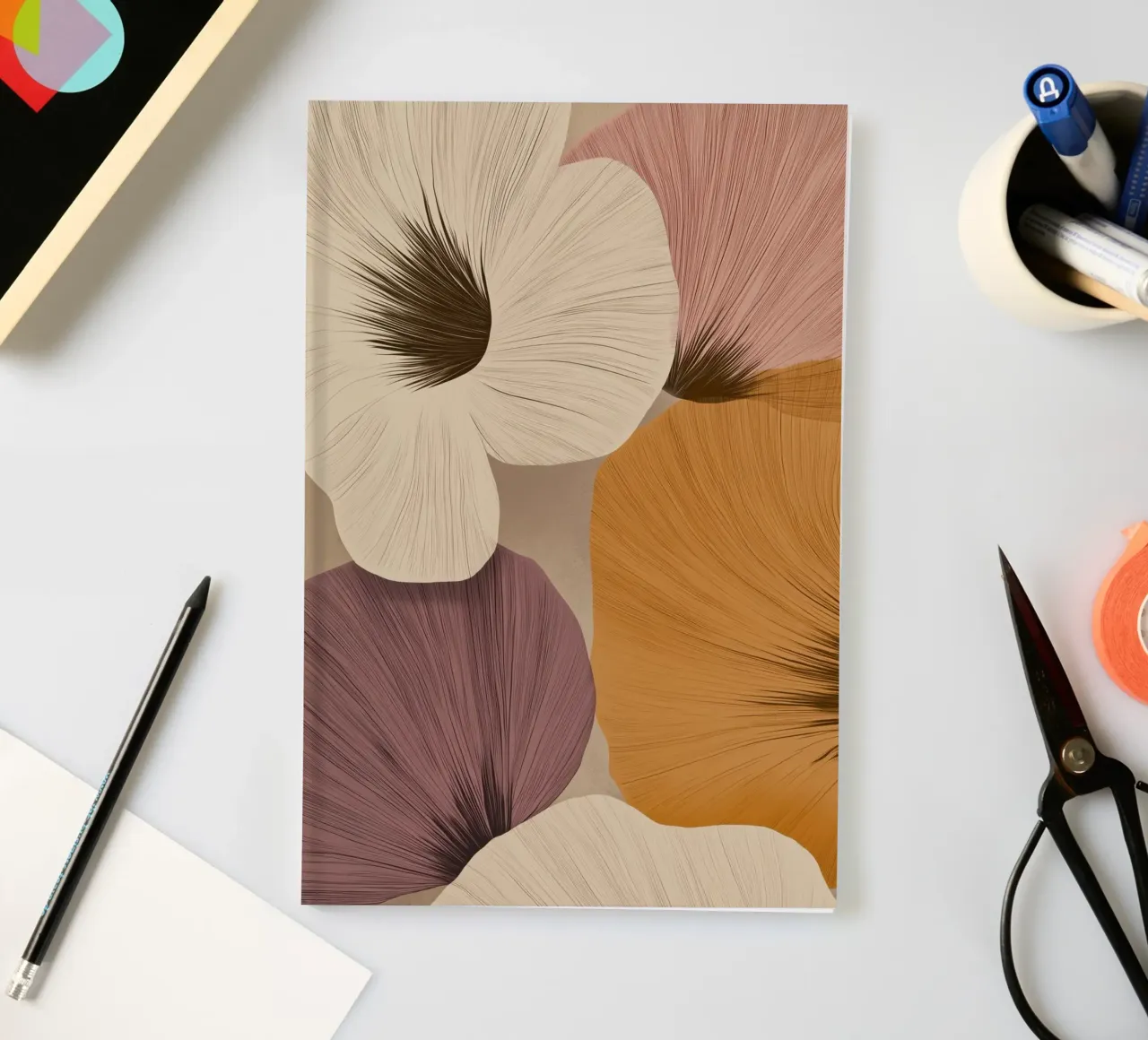 Flowers in warm shades notebook by Imagine