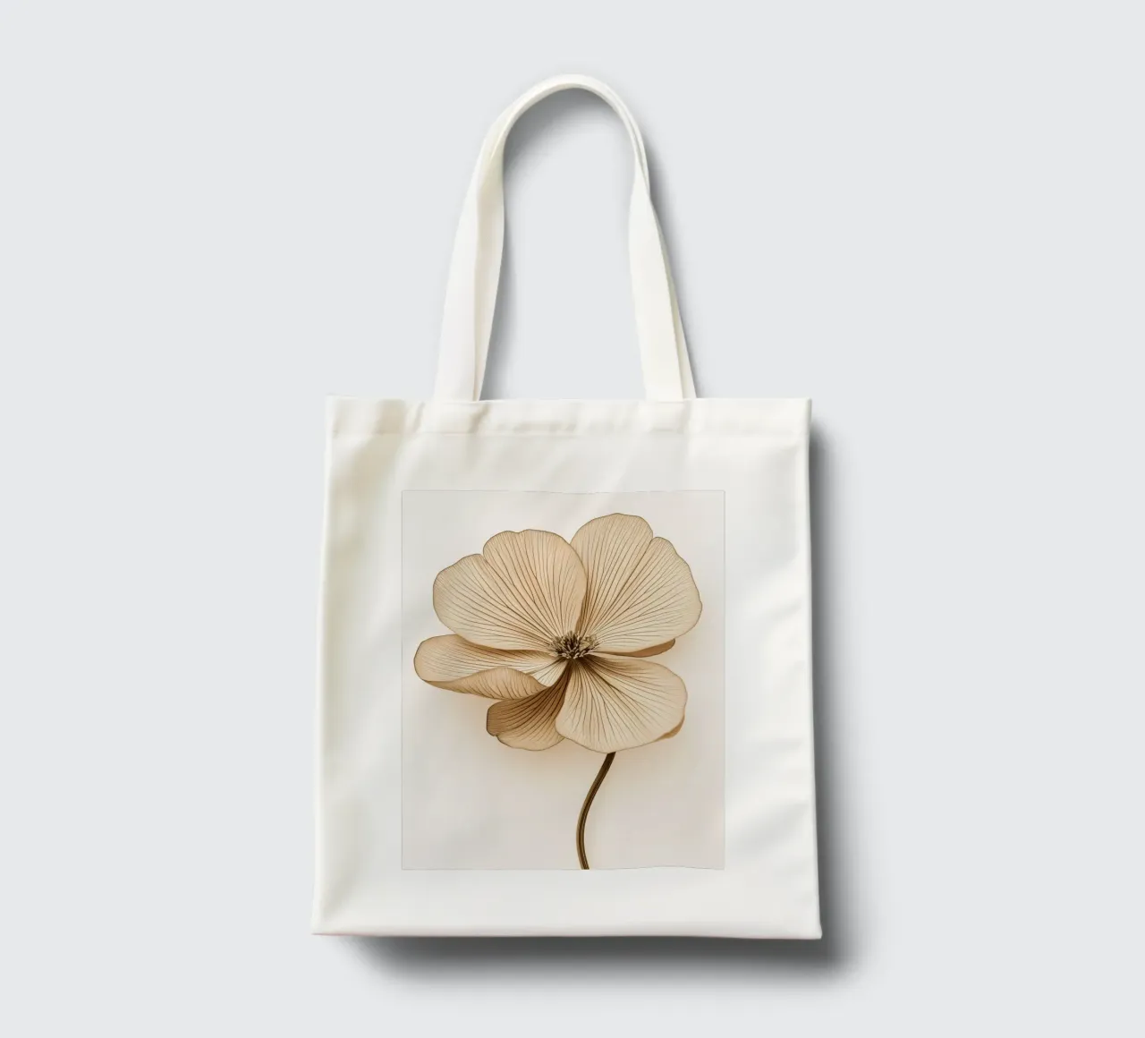 Flower in brown colours tote bag by Imagine
