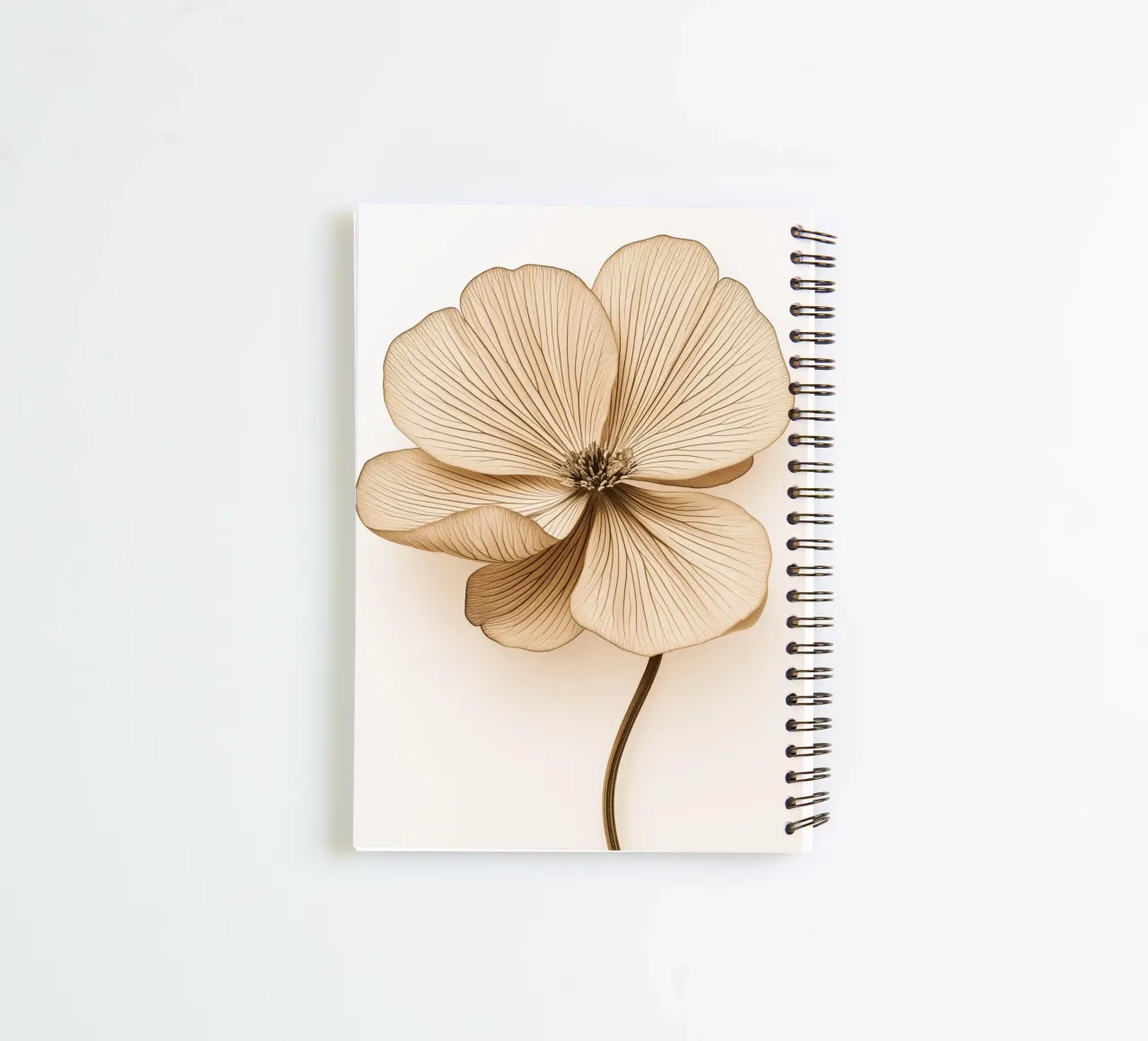 Flower in brown colours spiral notebook by Imagine