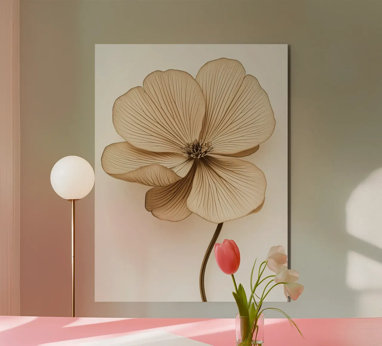 Flower in brown colours alu-dibond by Imagine