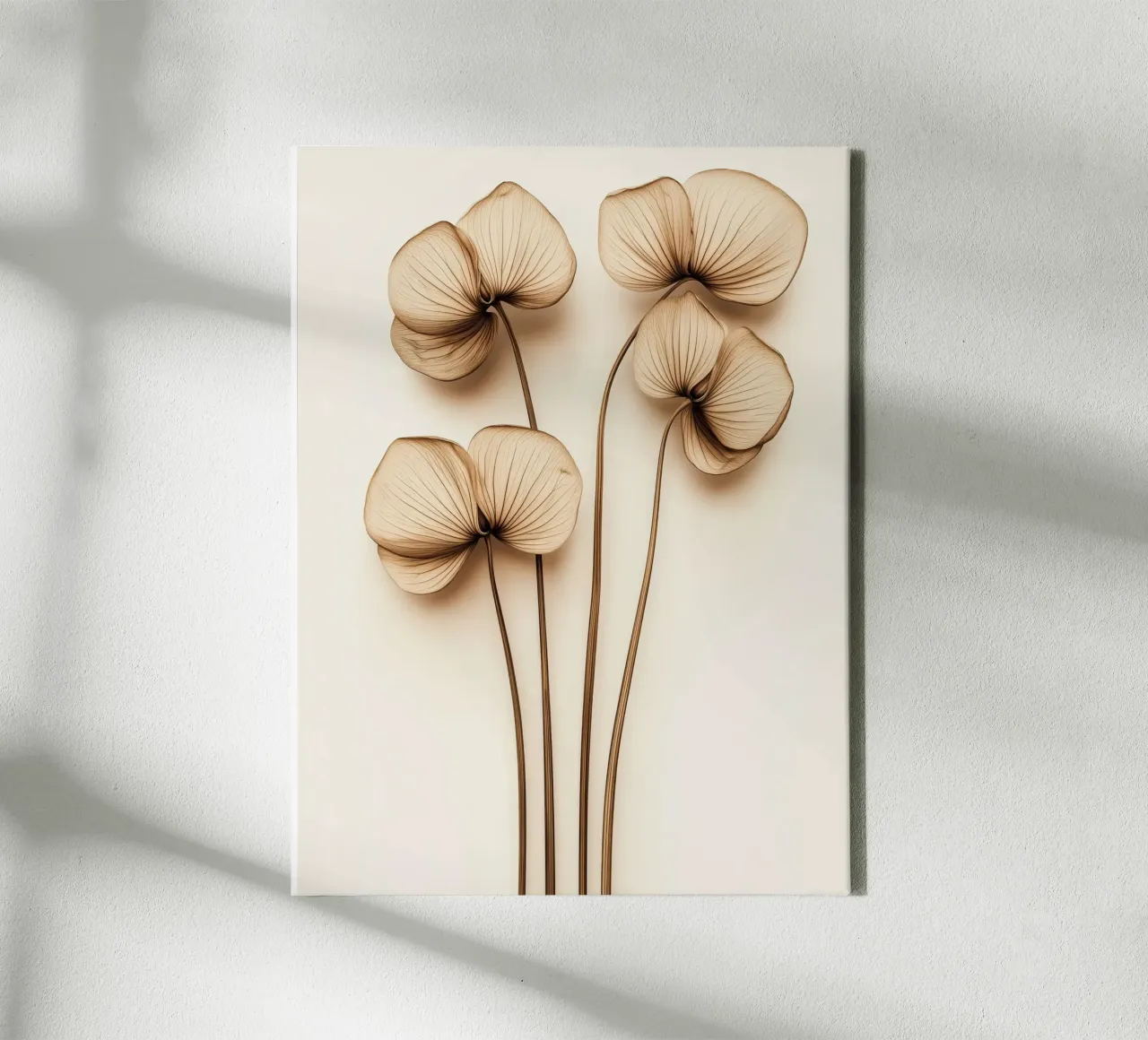 Fiori secchi tela con Cornice a cassetta da Imagine