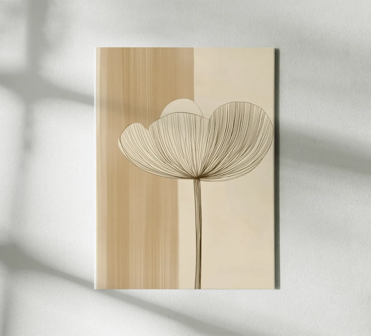 Abstracte bloem canvas met Baklijst van Imagine