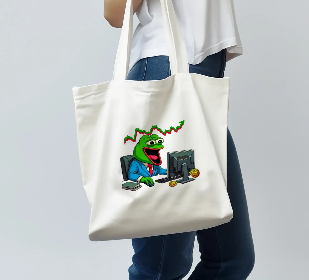 UpUpUp_BTC tote bag by Crypto_Jungle