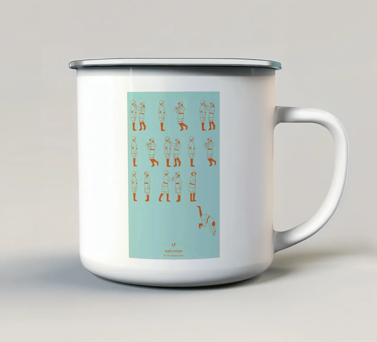 Monty Python - Fish Slap mug en émail de Niege Borges