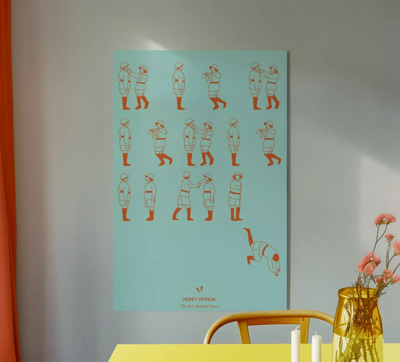 Monty Python - Fish Slap Acryl-Glas von Niege Borges