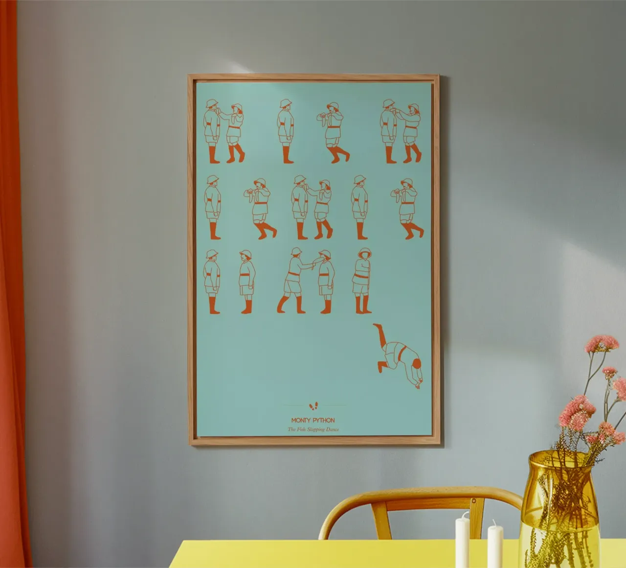 Monty Python - Fish Slap alluminio dibond da Niege Borges