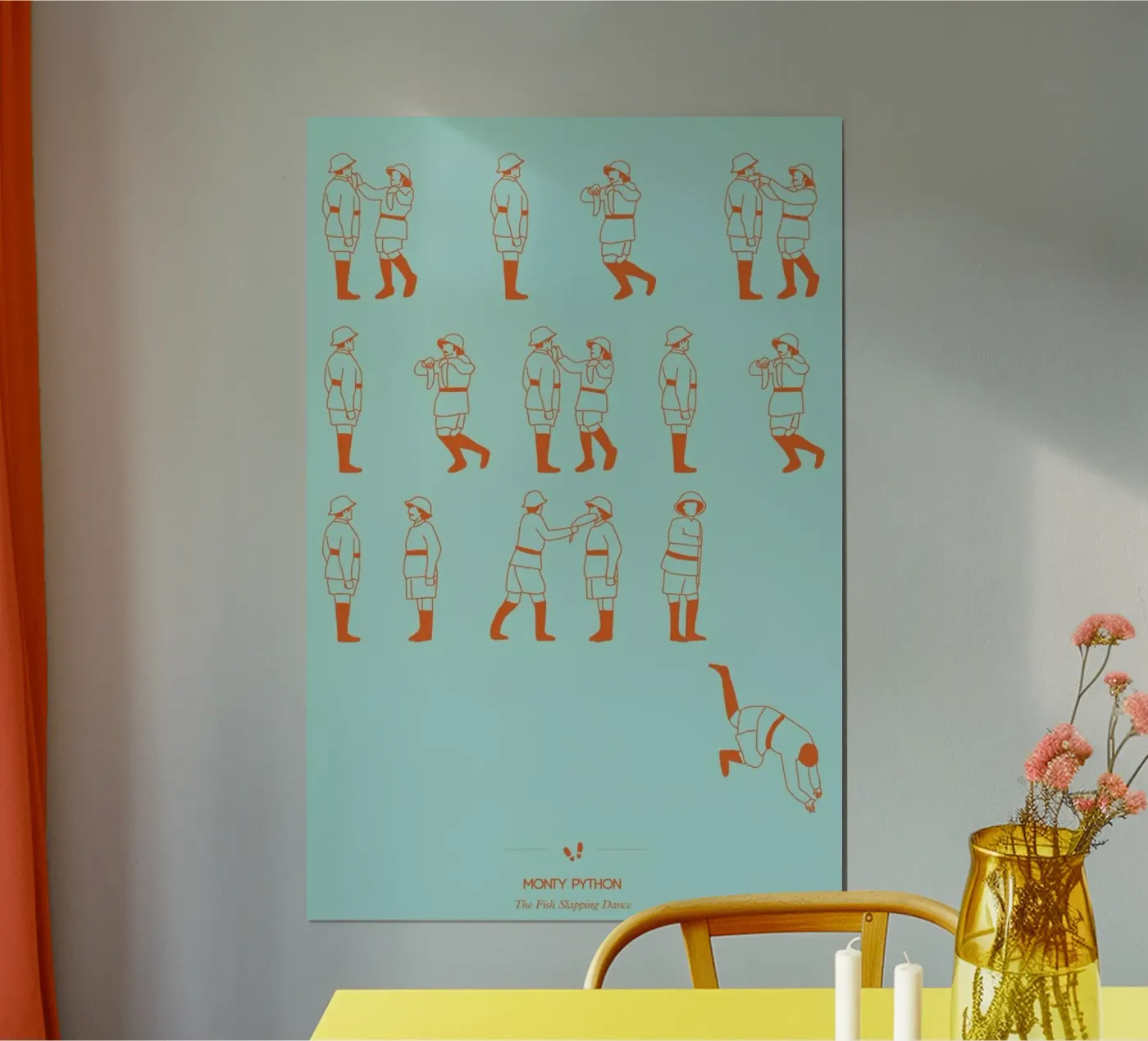 Monty Python - Fish Slap poster da Niege Borges