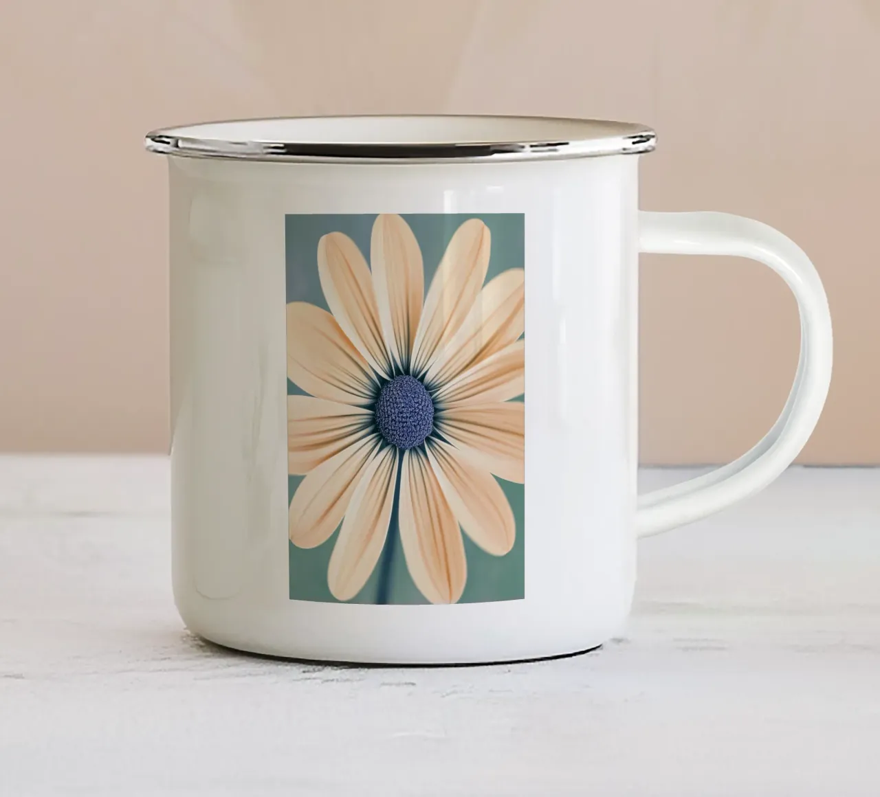 Fiore astratto tazza in smalto da Imagine