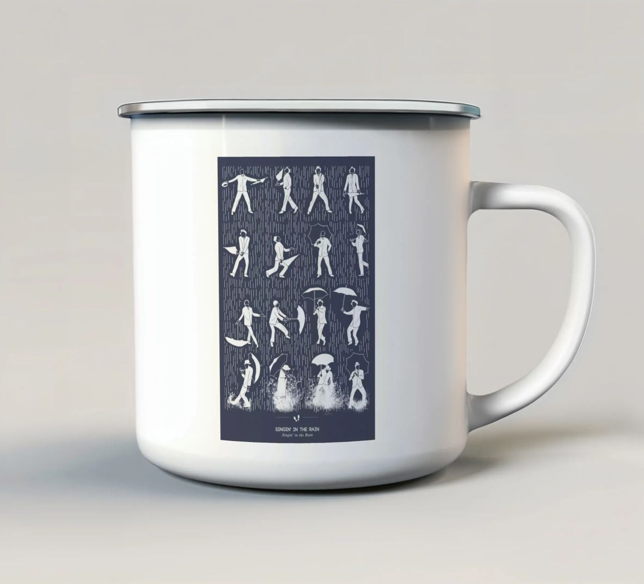 Singin' In the Rain tazza in smalto da Niege Borges