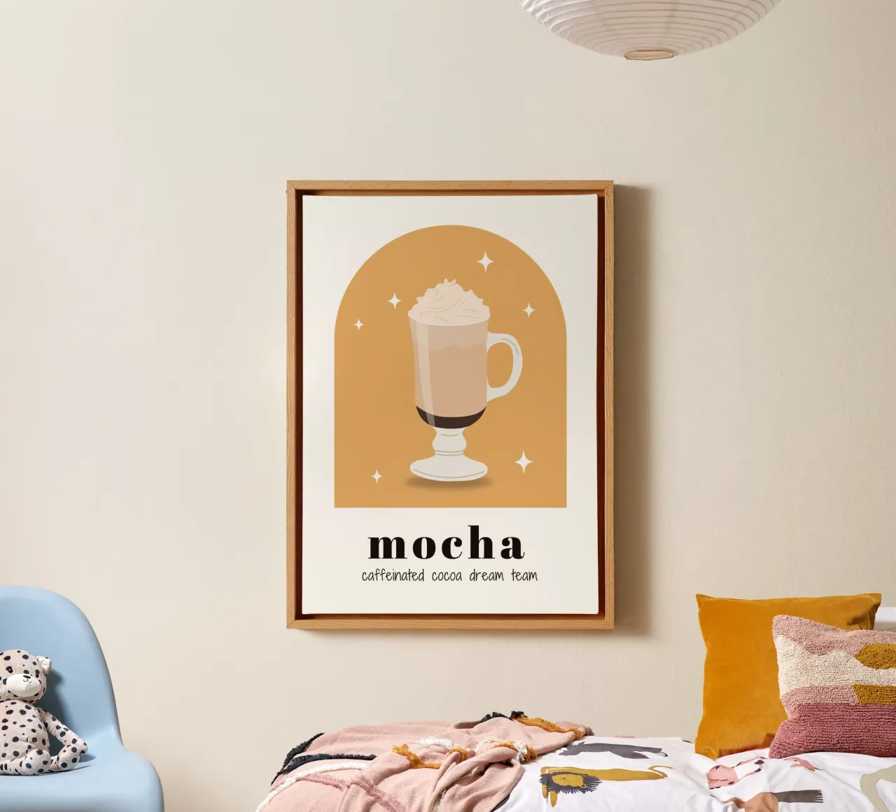 Mokka koffie print, Coffee Lover canvas met Baklijst van pdigitalprints