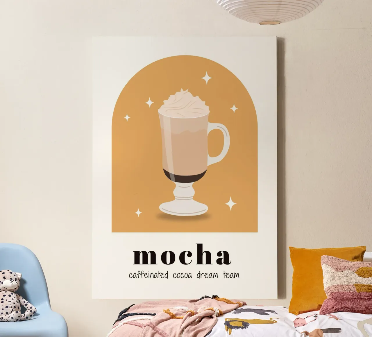 Mokka koffie print, Coffee Lover canvas met Baklijst van pdigitalprints