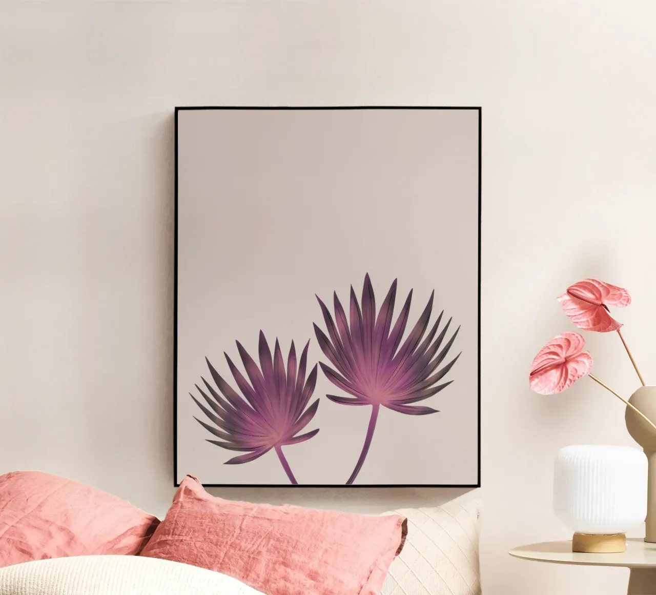Pink Palms plexiglass da anisillustration