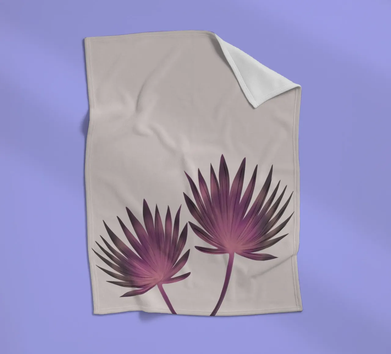 Pink Palms coperta in pile da anisillustration