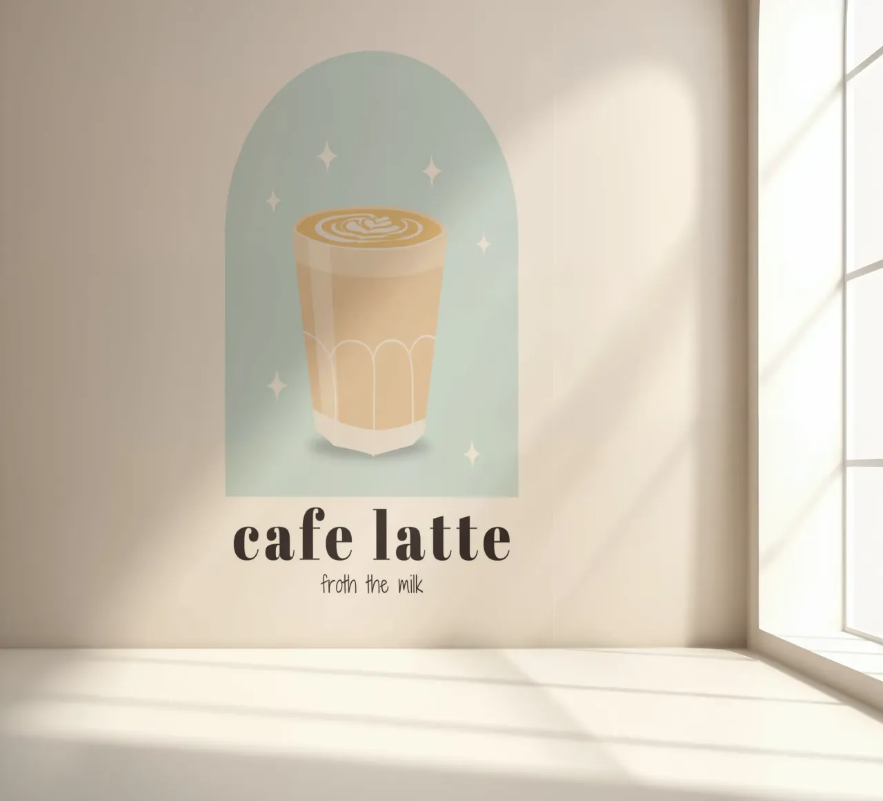 Cafe Latte Kaffee Druck, Kaffee-Liebhaber, Koffein, Fototapete von pdigitalprints