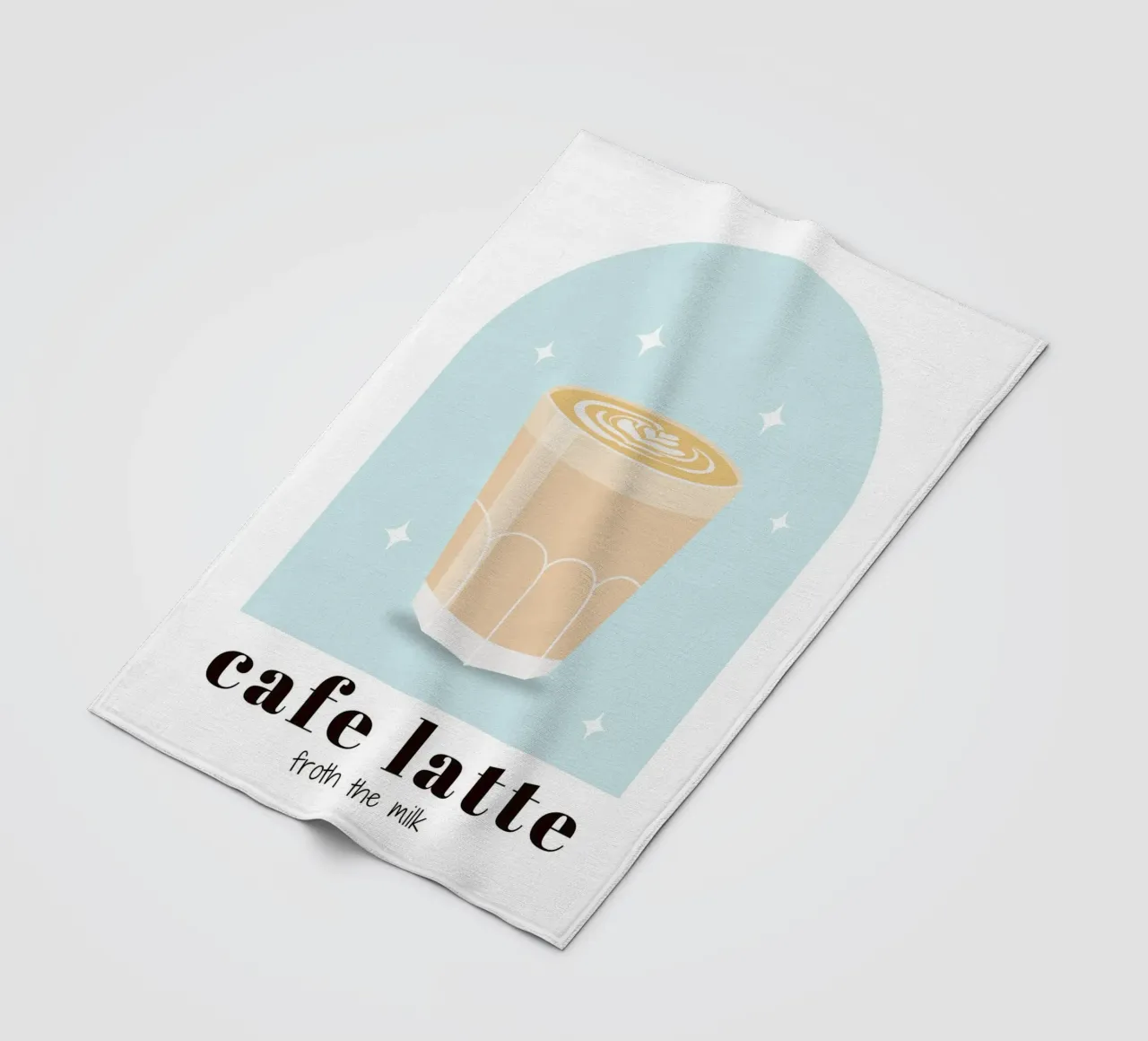 Cafe Latte coffee print, Coffee Lover, Caffeine, fleece blanket by pdigitalprints